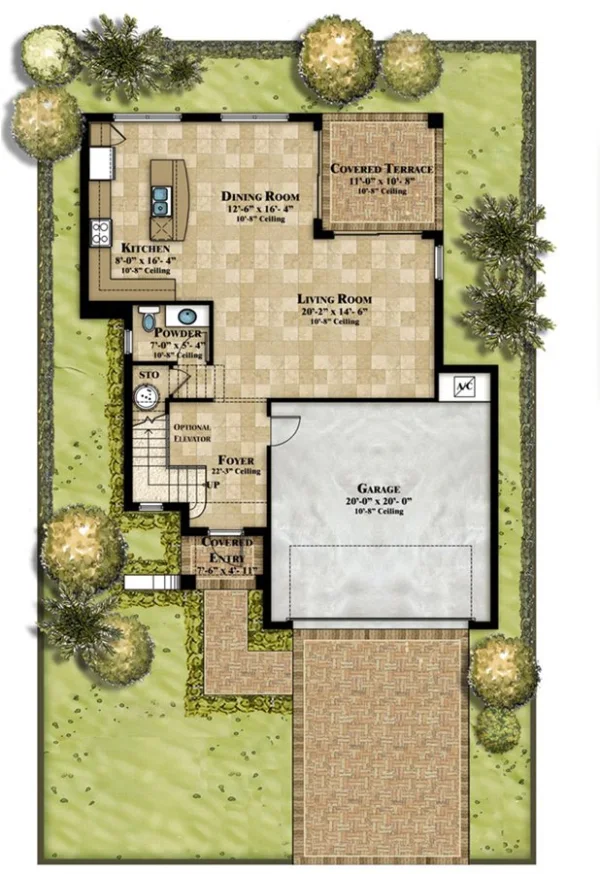 Denah Villa 2 Lantai