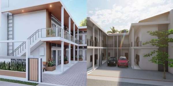 desain rumah kost 2 lantai mewah