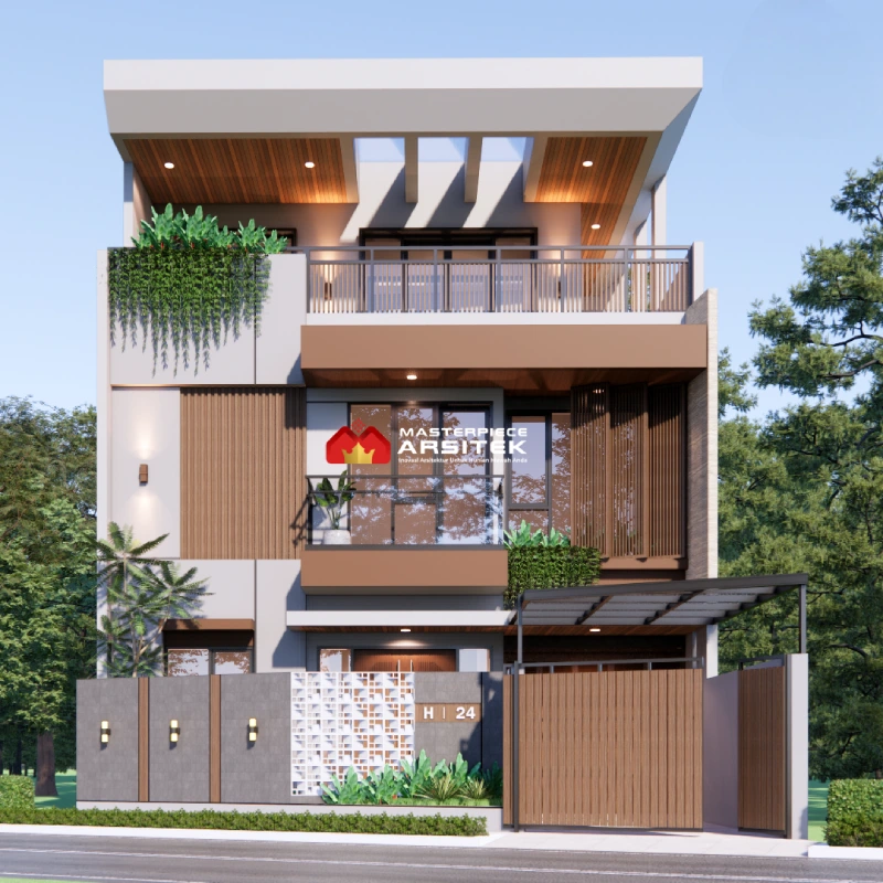 Rumah Mewah dengan Rooftop Garden