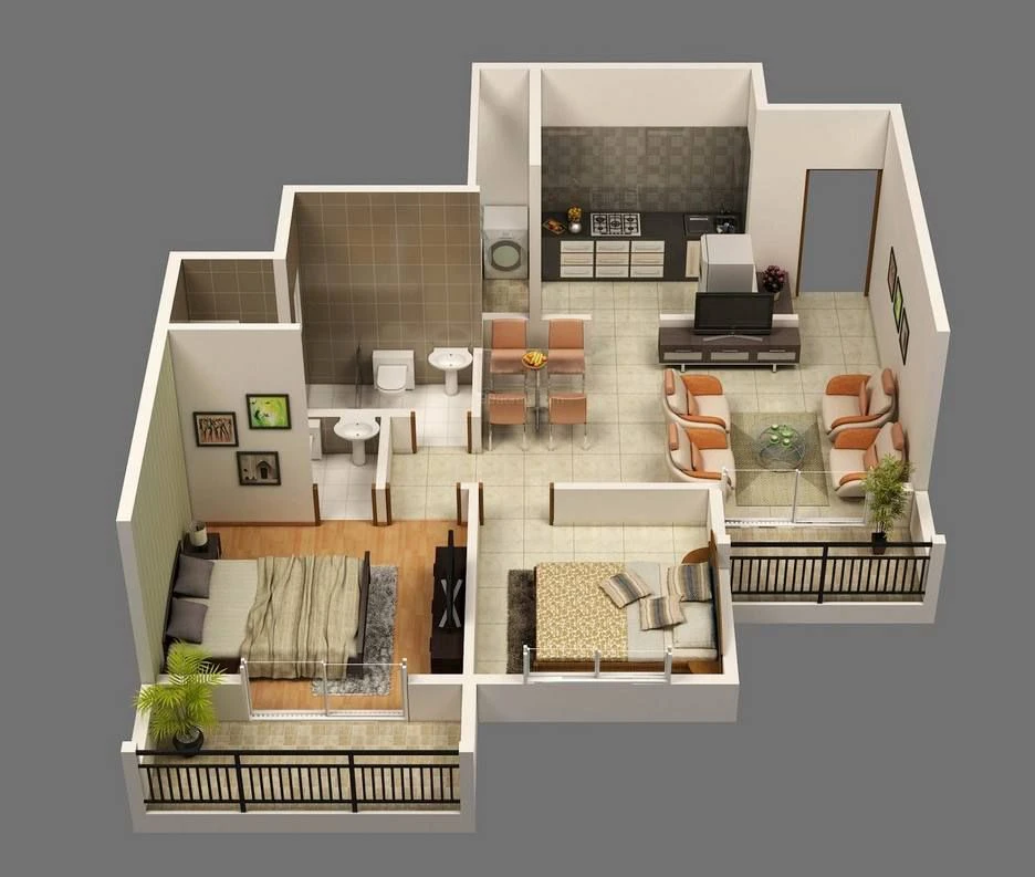 rumah tiga dimensi
