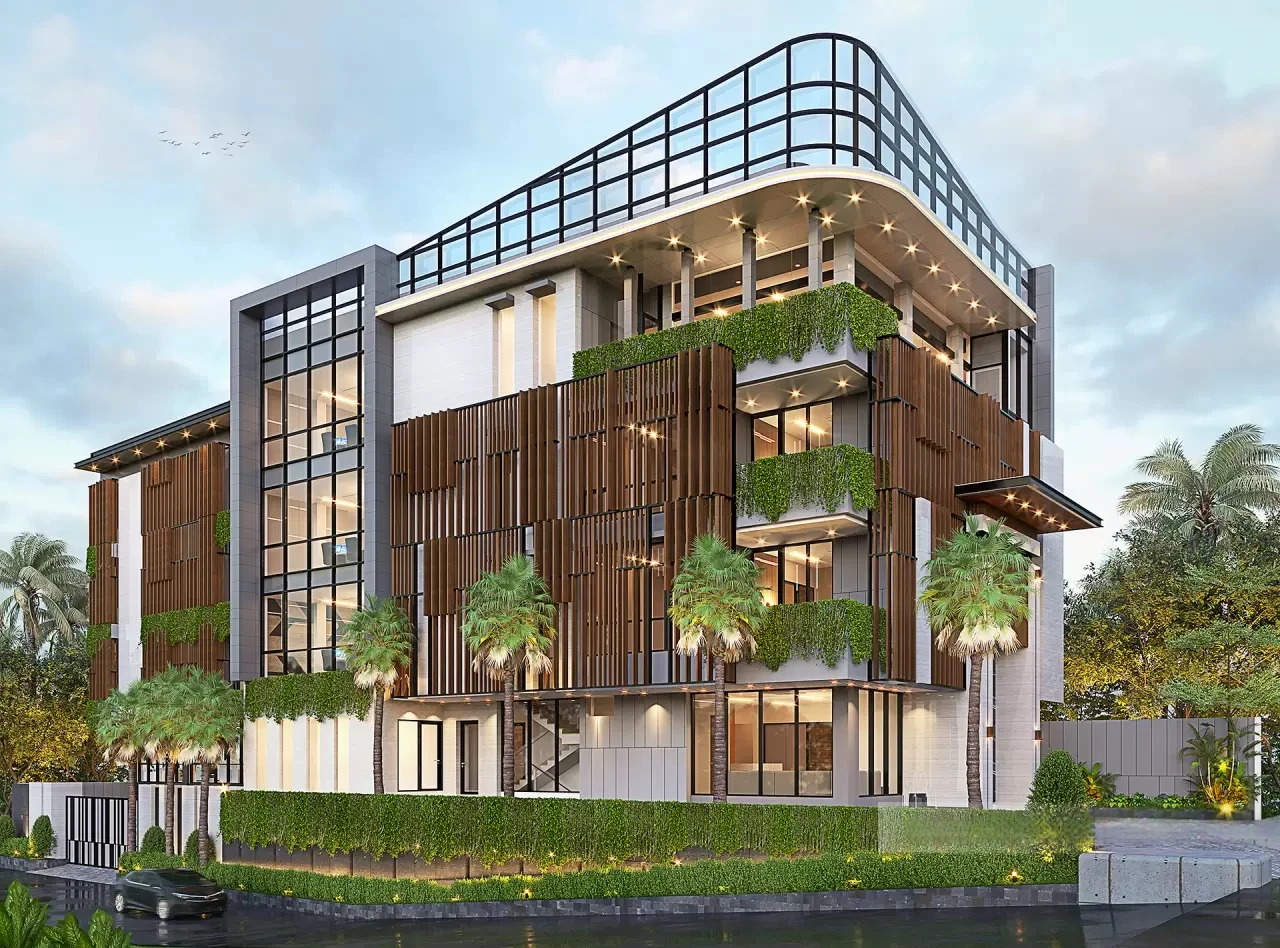 bangunan gedung modern