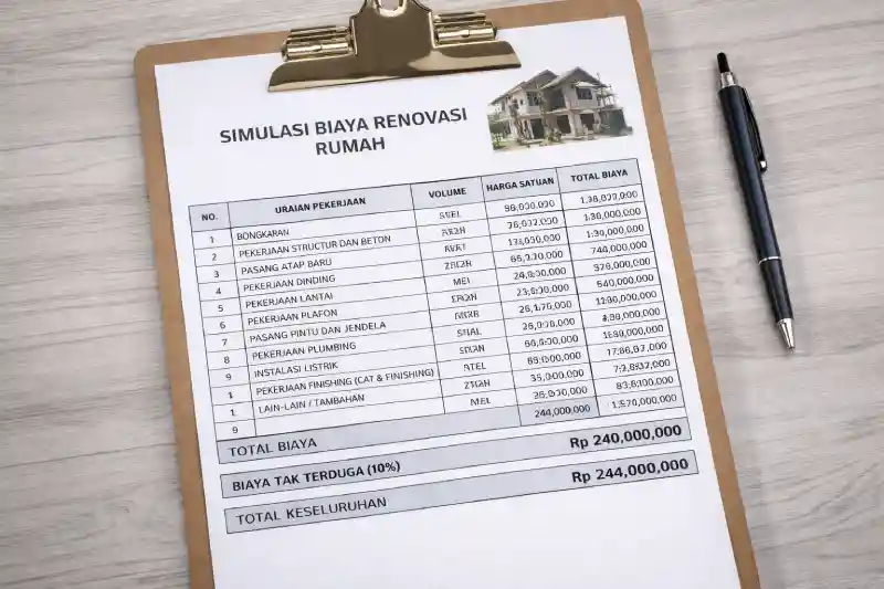 Estimasi Biaya Renovasi Rumah Per Meter Tahun 2026, RAB Renovasi Rumah